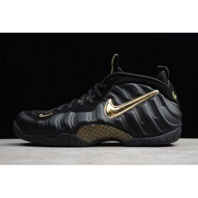 Nike Erkek Air Foamposite Pro Siyah / Metal Altın Basketbol Ayakkabısı Türkiye - TFLK2E20